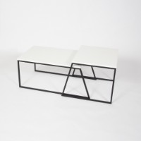 Set măsuţe cafea Hanah Home Pal Orta Sehpa White/Black imaginea #5 — magazin online Desire.md
