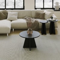 Набор журнальных столиков Hanah Home Mushroom 3 Black фото №2 — интернет-магазин Desire.md