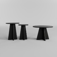 Набор журнальных столиков Hanah Home Mushroom 3 Black фото №3 — интернет-магазин Desire.md