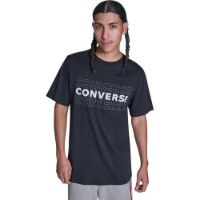 Tricou bărbătesc Converse Blurred Lines Grx Black, s.L
