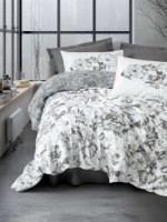 Lenjerie de pat Cotton Box Florva Anthracite
