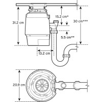 Tocătoare resturi alimentare InSinkErator Evolution Plus 1000 EC imaginea #2 — magazin online Desire.md