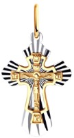 Pandantiv din aur combinat Sokolov 51-131-01410-1  1,05g