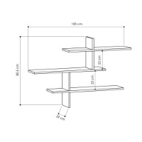 Raft de perete Hanah Home Leo Oak imaginea #5 — magazin online Desire.md
