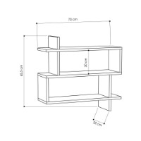 Настенная полка Hanah Home Paralel Oak фото №3 — интернет-магазин Desire.md