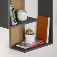 Raft de perete Hanah Home Paranoid Anthracite Dark Oak imaginea #2 — magazin online Desire.md