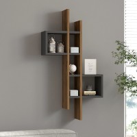 Настенная полка Hanah Home Emse Oak Anthracite