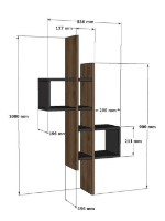 Настенная полка Hanah Home Emse Oak Anthracite фото №5 — интернет-магазин Desire.md