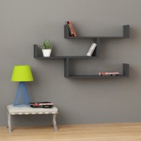 Raft de perete Hanah Home Tibet Anthracite