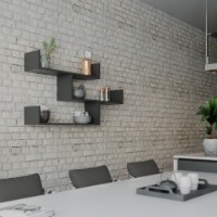 Raft de perete Hanah Home Tibet Anthracite imaginea #2 — magazin online Desire.md