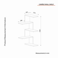 Raft de perete Hanah Home Caniko White imaginea #6 — magazin online Desire.md