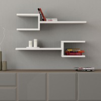 Set rafturi de perete Hanah Home Fork White