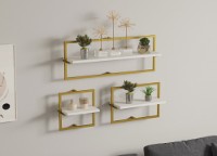 Set rafturi de perete Hanah Home Yeso White Gold