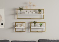 Set rafturi de perete Hanah Home Yeso White Gold imaginea #2 — magazin online Desire.md
