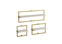 Set rafturi de perete Hanah Home Yeso White Gold imaginea #5 — magazin online Desire.md