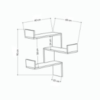 Raft de perete Hanah Home Luksa White imaginea #3 — magazin online Desire.md