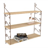 Raft de perete Hanah Home Seramoni 3'lü Oak imaginea #2 — magazin online Desire.md