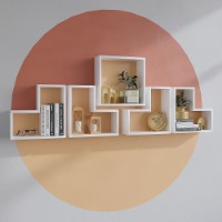Настенная полка Hanah Home Elitra White