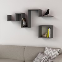 Set rafturi de perete Hanah Home Follow Anthracite