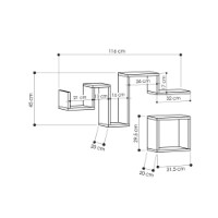 Set rafturi de perete Hanah Home Follow Anthracite imaginea #3 — magazin online Desire.md