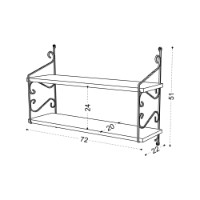 Raft de perete Hanah Home Seramoni 2'li Oak imaginea #3 — magazin online Desire.md
