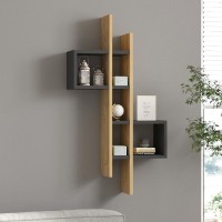 Настенная полка Hanah Home Emse Sapphire Oak Anthracite фото №2 — интернет-магазин Desire.md
