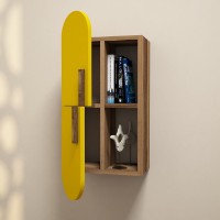 Raft de perete Hanah Home Rose Walnut Yellow imaginea #2 — magazin online Desire.md