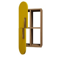Raft de perete Hanah Home Rose Walnut Yellow imaginea #4 — magazin online Desire.md