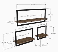Set rafturi de perete Hanah Home Yeso Sapphire Oak imaginea #5 — magazin online Desire.md