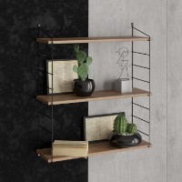 Raft de perete Hanah Home Armoni 3'lu Walnut imaginea #2 — magazin online Desire.md