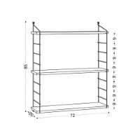 Raft de perete Hanah Home Armoni 3'lu Walnut imaginea #4 — magazin online Desire.md