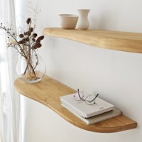 Комплект навесных полок Hanah Home Wavy 2 Oak фото №3 — интернет-магазин Desire.md