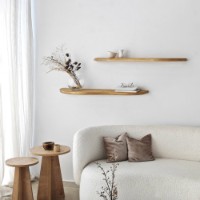 Комплект навесных полок Hanah Home Wavy 2 Oak фото №4 — интернет-магазин Desire.md