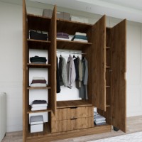 Garderoba Hanah Home 1600-046 Walnut imaginea #6 — magazin online Desire.md