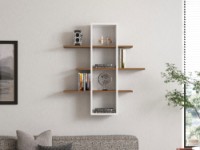 Raft de perete Hanah Home Ardo Walnut White imaginea #2 — magazin online Desire.md