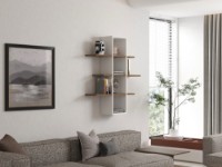 Raft de perete Hanah Home Ardo Walnut White imaginea #3 — magazin online Desire.md