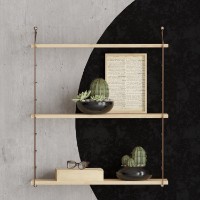 Настенная полка Hanah Home Armoni 3'lu Oak фото №2 — интернет-магазин Desire.md