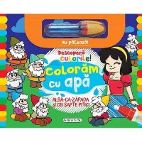 Carte de colorat pentru copii Girasol Descopera culorile! Alba ca zapada (250857)