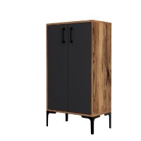 Обувница Hanah Home Prag Walnut Anthracite фото №5 — интернет-магазин Desire.md