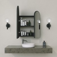 Шкаф с зеркалом Hanah Home Classe Cabinet - Black фото №2 — интернет-магазин Desire.md