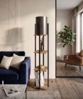 Lampadar Opviq Nora Black Natural