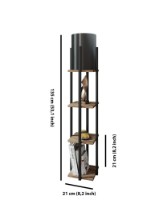Lampadar Opviq Nora Black Natural imaginea #3 — magazin online Desire.md