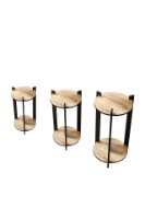 Набор подставок для цветов Hanah Home Flower Desk Round Oak фото №4 — интернет-магазин Desire.md