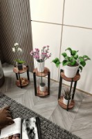 Набор подставок для цветов Hanah Home Flower Desk Round Walnut