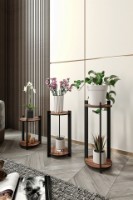 Набор подставок для цветов Hanah Home Flower Desk Round Walnut фото №2 — интернет-магазин Desire.md