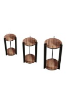 Набор подставок для цветов Hanah Home Flower Desk Round Walnut фото №4 — интернет-магазин Desire.md