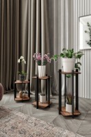 Set de suporturi pentru flori Hanah Home Flower Desk Square Walnut