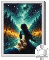 Mozaic cu diamante Art Gallery Premium Follow Me 40x50cm (QB206547)