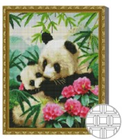 Mozaic cu diamante Art Gallery Premium Panda Bears 40x50cm (QB206357)