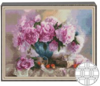 Mozaic cu diamante Art Gallery Premium Pink Peonies 40x50cm (QB204471)
